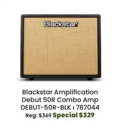 Long & McQuade Blackstar Amplification Debut 50R Combo Amp with Reverb - Black/Biscuit offer