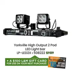 Long & McQuade Yorkville Sound High Output 2 Pod LED Light bar offer