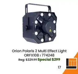 Long & McQuade Orion Polaris 2 Multi Effect Light offer