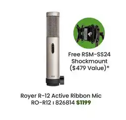 Long & McQuade Royer R-12 Active Ribbon Mic-R12 offer