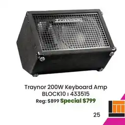 Long & McQuade Traynor 200W Keyboard Amp offer