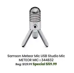 Long & McQuade Samson Meteor Mic USB Studio Microphone offer