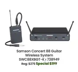 Long & McQuade Samson Concert 88 Guitar Wireless System offer