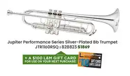Long & McQuade Jupiter JTR1160SRQ Performance Series Bb Trumpet - Silver-Plated offer