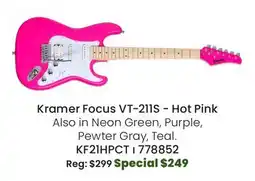 Long & McQuade Focus VT-211S Electric Guitar - Hot Pink offer