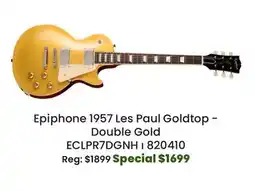 Long & McQuade Epiphone 1957 Les Paul Goldtop Reissue Electric Guitar with Hardshell Case - Double Gold offer