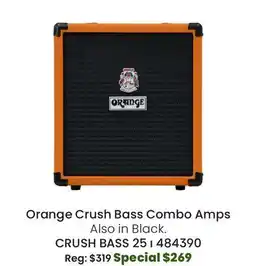 Long & McQuade Orange Crush Bass Combo Amps offer