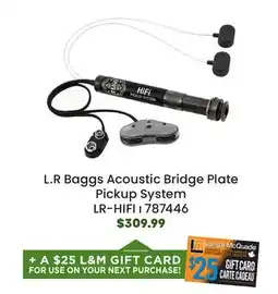 Long & McQuade L.R Baggs HiFi High-Fidelity Acoustic Bridge Plate Pickup System offer