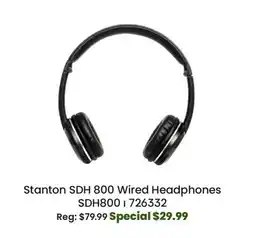 Long & McQuade Stanton SDH 800 Wired Headphones offer