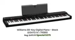 Long & McQuade Williams 88-Key Digital Piano-Black offer