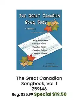 Long & McQuade Ed Whitcomb The Great Canadian Songbook, Volume I - Whitcomb - Piano/Vocal/Guitar - Book offer