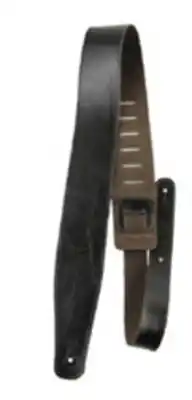 Long & McQuade Perri's Leathers 2.5'' Top Grain Italian Leather Guitar Strap - Black offer