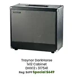 Long & McQuade Traynor DarkHorse Series 1x12 Guitar Extension Cabinet -25 Watts offer
