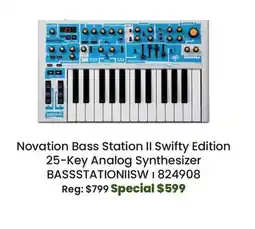 Long & McQuade Novation Bass Station II Analog Synth - Swifty Edition offer