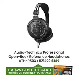 Long & McQuade Audio-Technica Professional Open-Back Reference Headphones offer