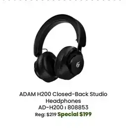 Long & McQuade ADAM H200 Closed-Back Studio Headphones offer