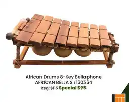 Long & McQuade African Drums 8-Key Bellaphone (Wood Xylophone) offer