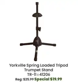 Long & McQuade Yorkville Sound Spring Loaded Tripod Trumpet Stand offer