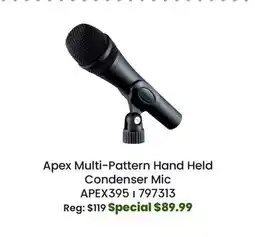 Long & McQuade Apex Multi-Pattern Hand Held Condenser Mic offer
