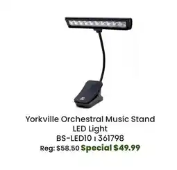 Long & McQuade Yorkville Sound Orchestral Music Stand LED Light offer