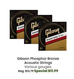 Long & McQuade Gibson Phosphor Bronze Acoustic Strings offer