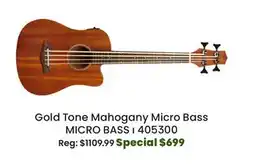 Long & McQuade Gold Tone Mahogany Micro Bass w/Pickup & Gigbag offer