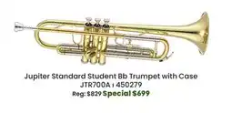 Long & McQuade Jupiter Standard Student Bb Trumpet with Case offer