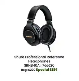 Long & McQuade Shure SRH840A - Professional Reference Headphones offer