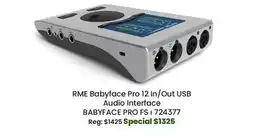 Long & McQuade RME Babyface Pro FS 24-Channel 192 kHz Bus-Powered USB 2.0 Audio Interface offer