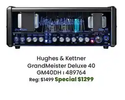 Long & McQuade Hughes & Kettner GrandMeister Deluxe 40 - 40 Watt 4 Channel Head offer