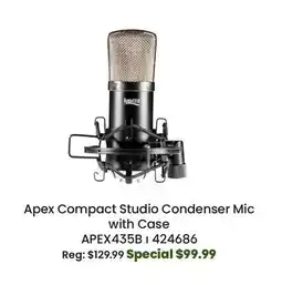 Long & McQuade Apex Compact Studio Condenser Mic with Case - Black offer