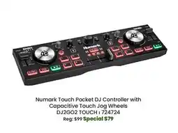 Long & McQuade Numark DJ2GO2 Touch Pocket DJ Controller with Capacitive Touch Jog Wheels offer