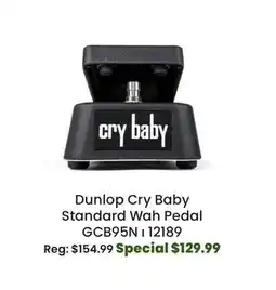 Long & McQuade Dunlop Cry Baby Standard Wah Pedal offer