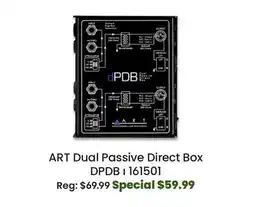 Long & McQuade ART Pro Audio Dual Passive Direct Box offer