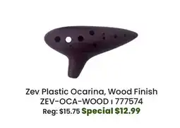 Long & McQuade Zev Plastic Ocarina, Wood Finish offer
