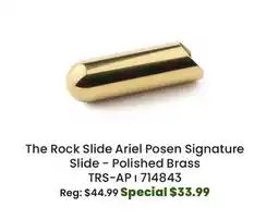 Long & McQuade The Rock Slide Ariel Posen Signature Slide - Polished Brass offer