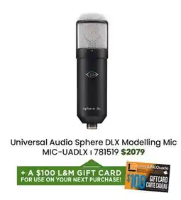 Long & McQuade Universal Audio Sphere DLX Modelling Microphone offer