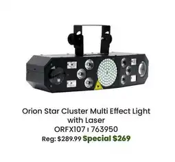 Long & McQuade Orion Star Cluster Multi Effect Light with Laser offer