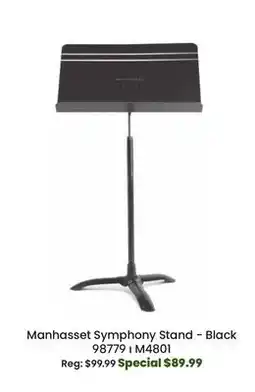 Long & McQuade Manhasset Symphony Stand - Black offer