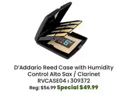 Long & McQuade D'Addario Woodwinds Reed Case with Humidity Control for Alto Sax & Clarinet Reeds offer