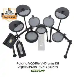 Long & McQuade Roland VQD106 V-Drums Kit offer