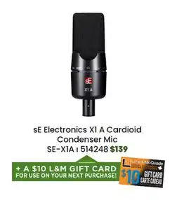 Long & McQuade sE Electronics X1 A Cardioid Condenser Microphone offer