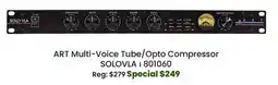 Long & McQuade ART Pro Audio Single Channel Rackmount Multi-Voice Tube Opto Compressor offer