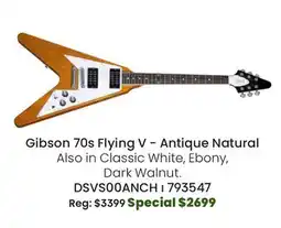 Long & McQuade Gibson 70s Flying V Antique Natural offer