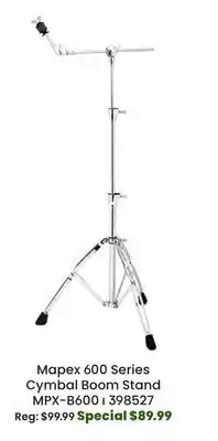 Long & McQuade Mapex 600 Series Cymbal Boom Stand offer