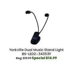 Long & McQuade Yorkville Dual Music Stand Light offer