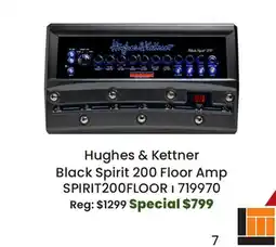 Long & McQuade Hughes & Kettner Black Spirit 200 Floor Amp offer