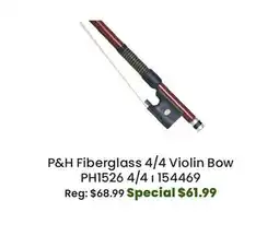 Long & McQuade P & H Fiberglass 4/4 Violin Bow offer