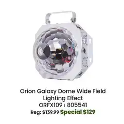 Long & McQuade Orion ORFX 109 Galaxy Dome Wide Field Lighting Effect offer