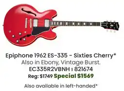 Long & McQuade Epiphone 1962 ES-335-Sixties Cherry offer